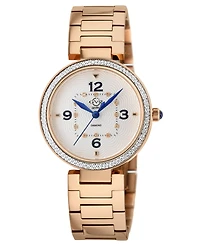 GV2 by Gevril Women's Piemonte Swiss Quartz Diamond Ip Stainless Steel Bracelet Watch