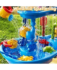 Gnuadz 3-Tier Sand Water Table Kids Sensory Play Toys