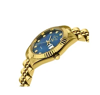 GV2 by Gevril Women's Naples Swiss Quartz Diamond Ip Stainless Steel Bracelet Watch