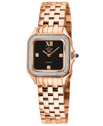 GV2 by Gevril Women's Milan Swiss Quartz Diamond Ip Stainless Steel Bracelet Watch
