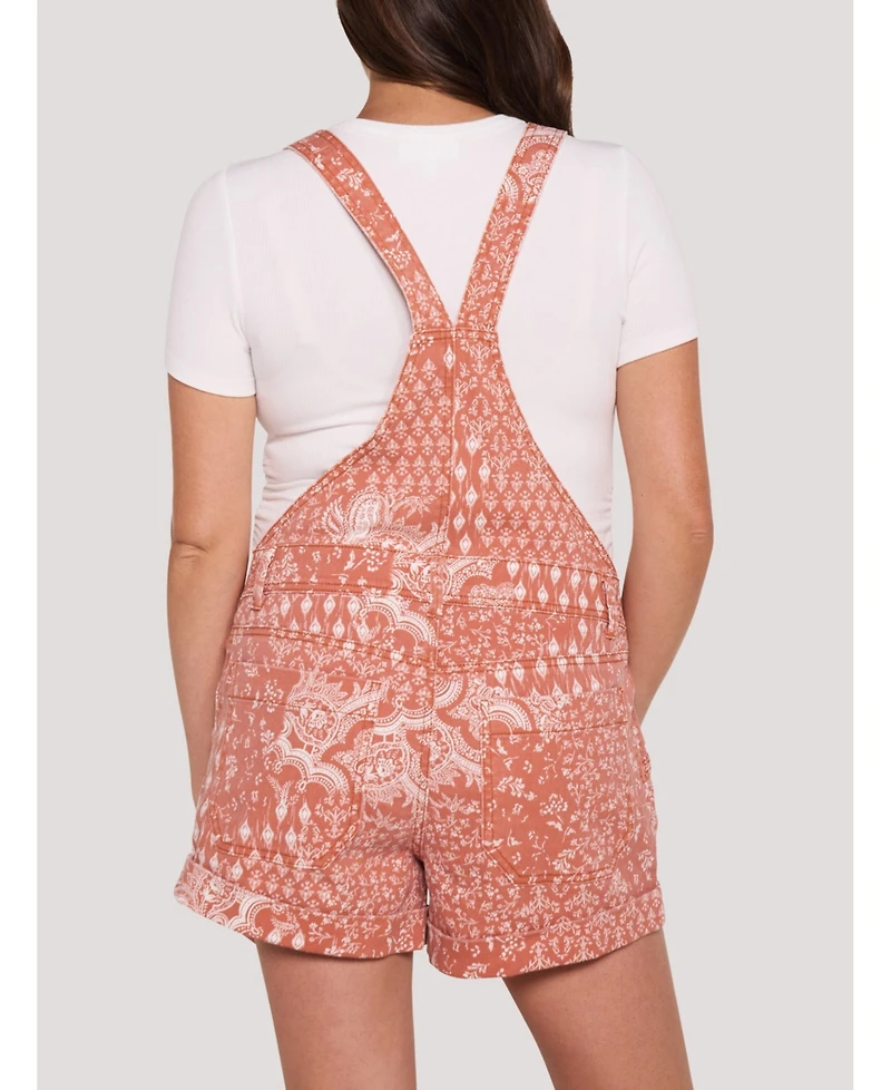 Motherhood Maternity Women's Stretch Waist Short Overalls