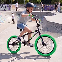 Costway Freestyle Bmx Bike, 20" Trick Bicycle with 360 Degree Steering, Adjustable Seat