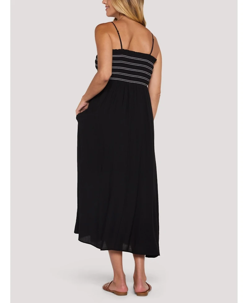 Motherhood Maternity Smocked Maxi Dress With Removable Straps