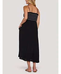 Motherhood Maternity Smocked Maxi Dress With Removable Straps