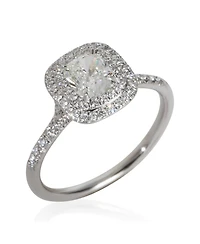 Pre-Owned Tiffany & Co 1.07 ct Cushion Diamond Soleste Double Halo Engagement Ring