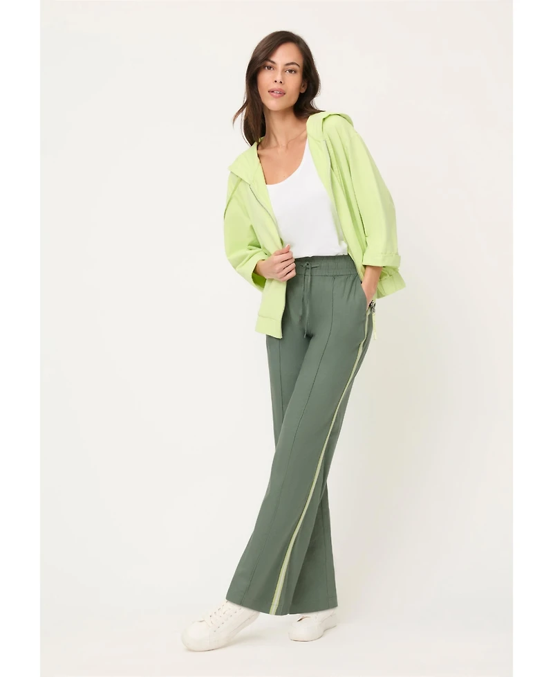 Olsen Womens Drawstring Side Stripe Pant