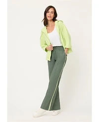 Olsen Womens Drawstring Side Stripe Pant