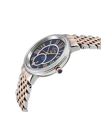 GV2 by Gevril Women's Genoa Swiss Quartz Diamond Two tone Iprg/Ss Stainless Steel Bracelet Watch