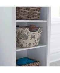 Household Essentials Tapered Storage Bin with Wood Handles