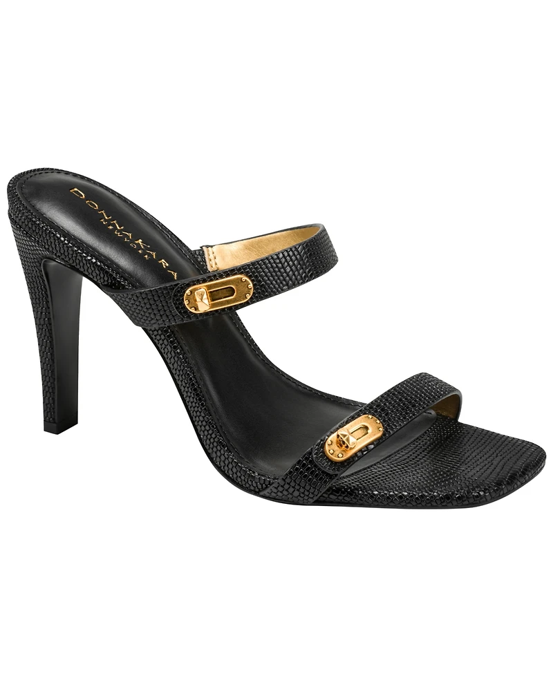 Donna Karan New York Women's Bailey Double Band Slip-On Dress Sandals