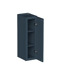 Boyel Living Standard Wall Cabinet (1 Door 2 Shelves), Kitchen with Solid Wood Frame, Soft-Close Hinge