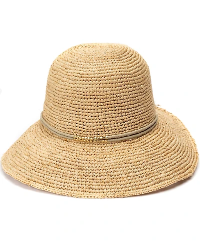 Bcbg Raffia Face Saver Bead Trim Sun Hat
