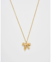 Fable England Forget Me Not Bow Pendant Necklace