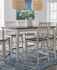 Dawnwood 9-Piece Wood Counter Height Dining Table and Side Chair Set