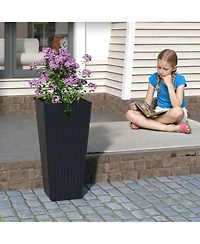Sugift Set of 2 30 Inch Tall Flower Pot with Open-ended Base