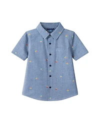 Andy & Evan Little Boys Watermelon Seersucker Buttondown Shirt
