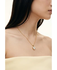 Joey Baby Oma Chain Heart Charm Necklace in 18K Gold-Plated Finish