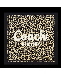 Coach Women's Script Leopard Print Silk Bandana Scarf