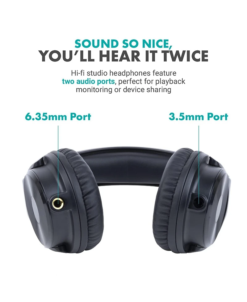 Movo Mh-100 Hi-Fi Studio Headphones with Microphone