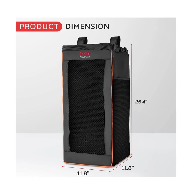 Pyle Waterproof and Tear-Proof Soft Carrying Speaker Bag - Portable Travel Case for Bluetooth Speaker