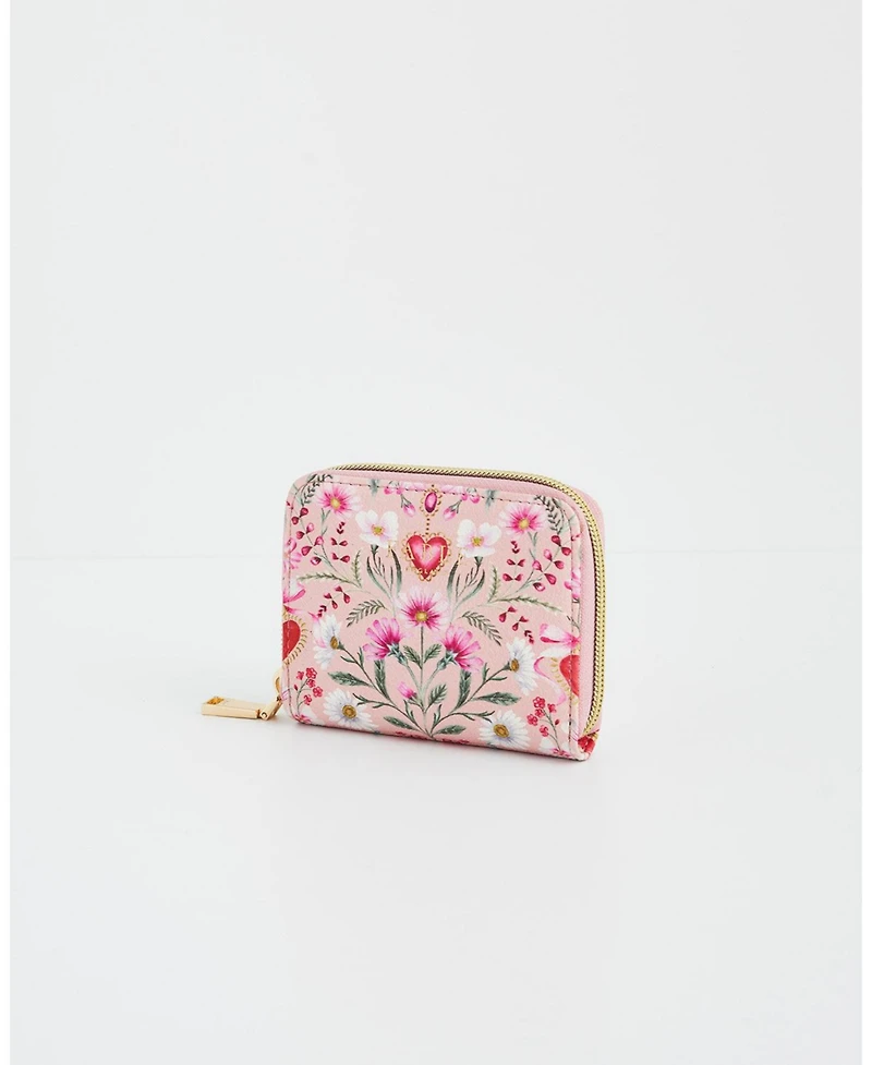 Fable England Women's Floral Heart Purse