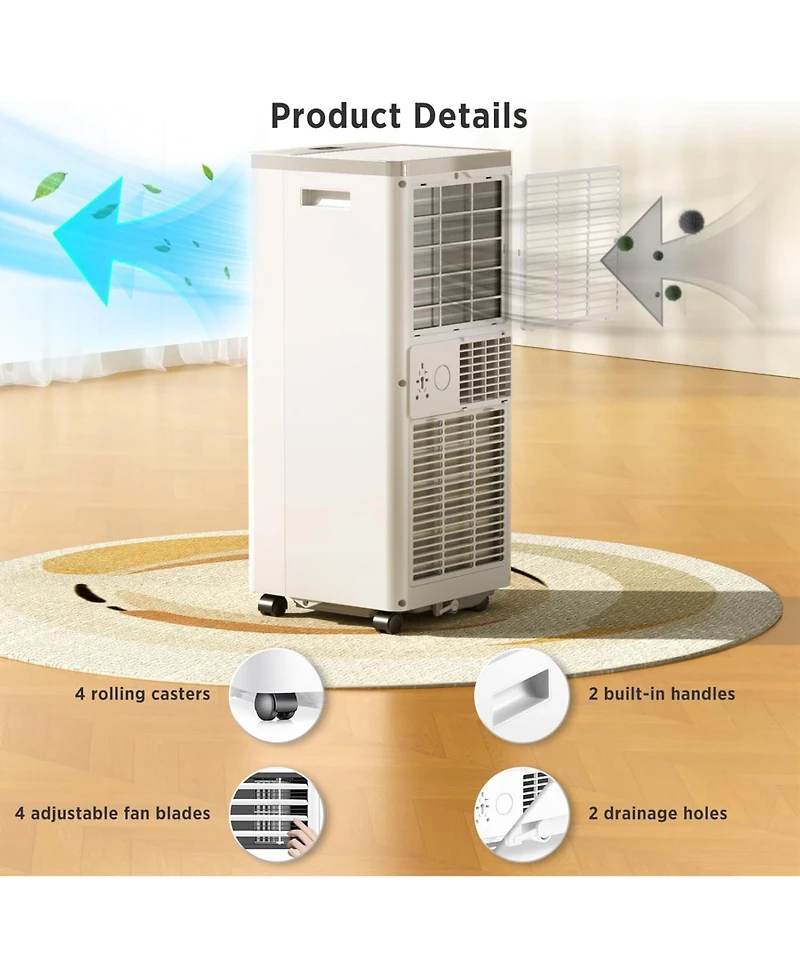 Cowsar 8,000 Btu Portable Air Conditioner with Remote Control