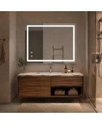 Phying Classy Led Vanity Mirror High Lumen Dimmable Touch Wall Switch Control Anti Fog Bathroom Mirror with Focused Backplane