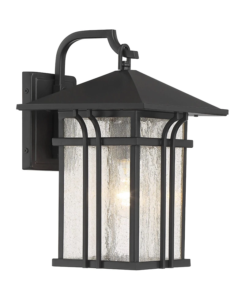John Timberland Syon Mission Outdoor Wall Light Fixtures Set of 2 Painted Bronze Lantern Clear Seeded Glass for Post Exterior Barn