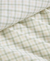 Nautica Calm Seas Gingham 200-Thread Count Cotton Percale 3-Pc. Sheet Set
