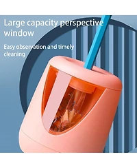 Htutwoo Electric Pencil Sharpeners Stationery, Super Fast Sharpening with Shavings Box for 6-8mm Pencils, Battery Powered