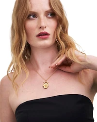 Fable England U Initial Ursinia Gold Spinner Chain Necklace