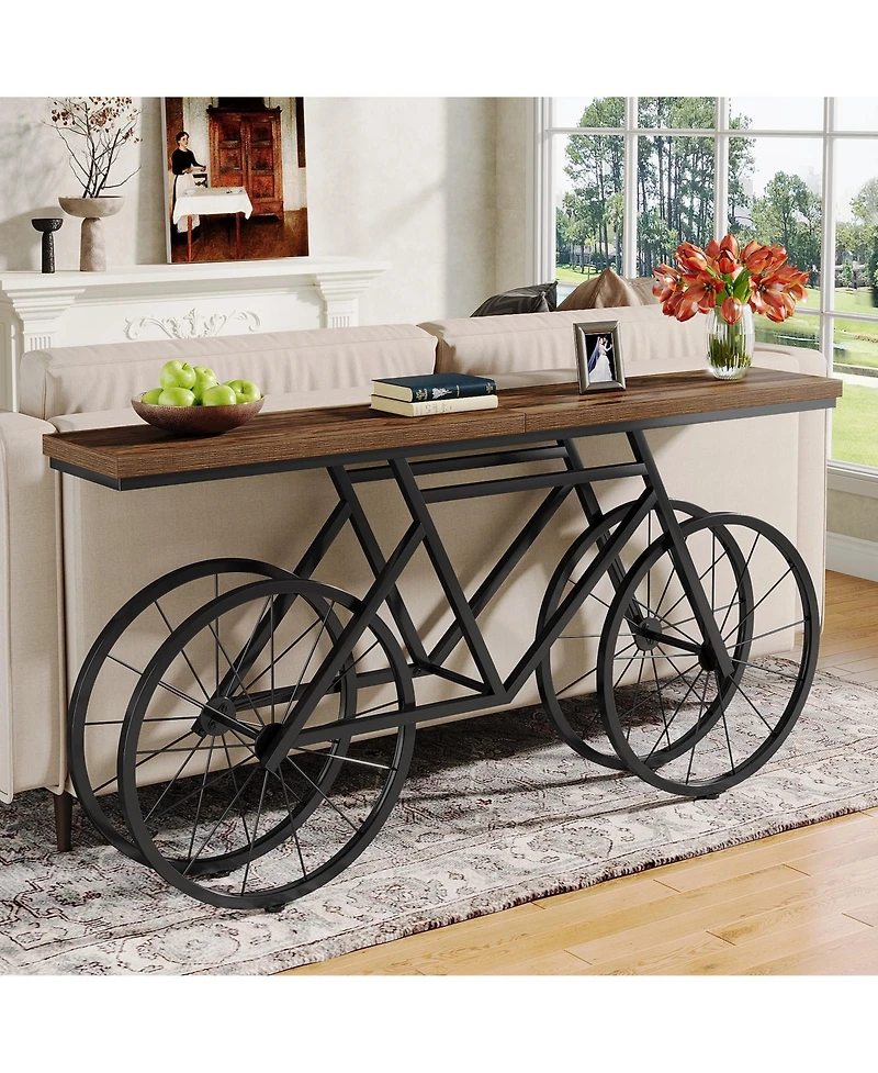 Slickblue Bicycle Console Table for Entryway or Living Room