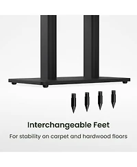 Kanto Sch Universal Height Adjustable Center Channel Speaker Stand