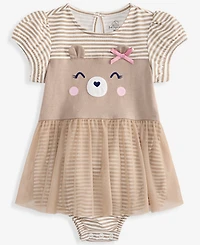 First Impressions Baby Girls' 0M-24M Striped Bear Skirted Sunsuit, Macy's Exclusive