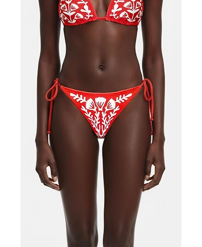 Jessie Zhao New York Women's Coral Garden Reversible Tie Side Bottom