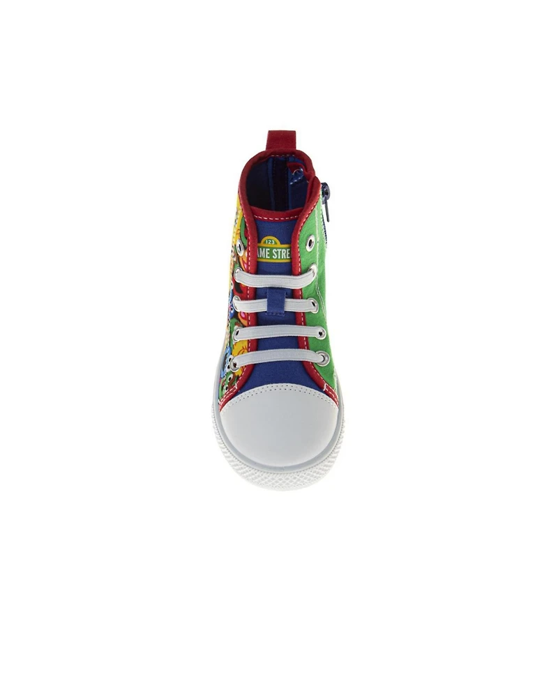 Sesame Street Kids All Your Friends High Top Sneakers Kids' Fun Character Design Play Ready Comfort Fit Durable Everyday Wear