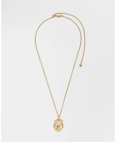 Fable England Hydrangea Initial Spinner Necklace