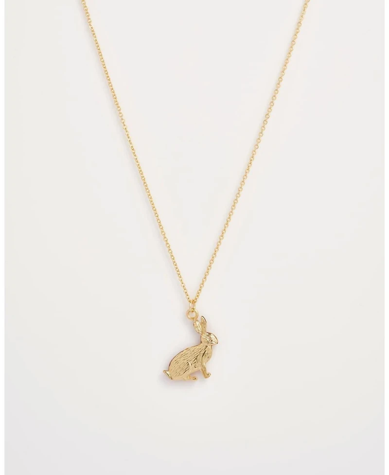 Fable England Enamel Rabbit Short Necklace