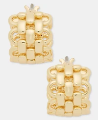 Lauren Ralph Gold-Tone 12mm Huggie Earrings