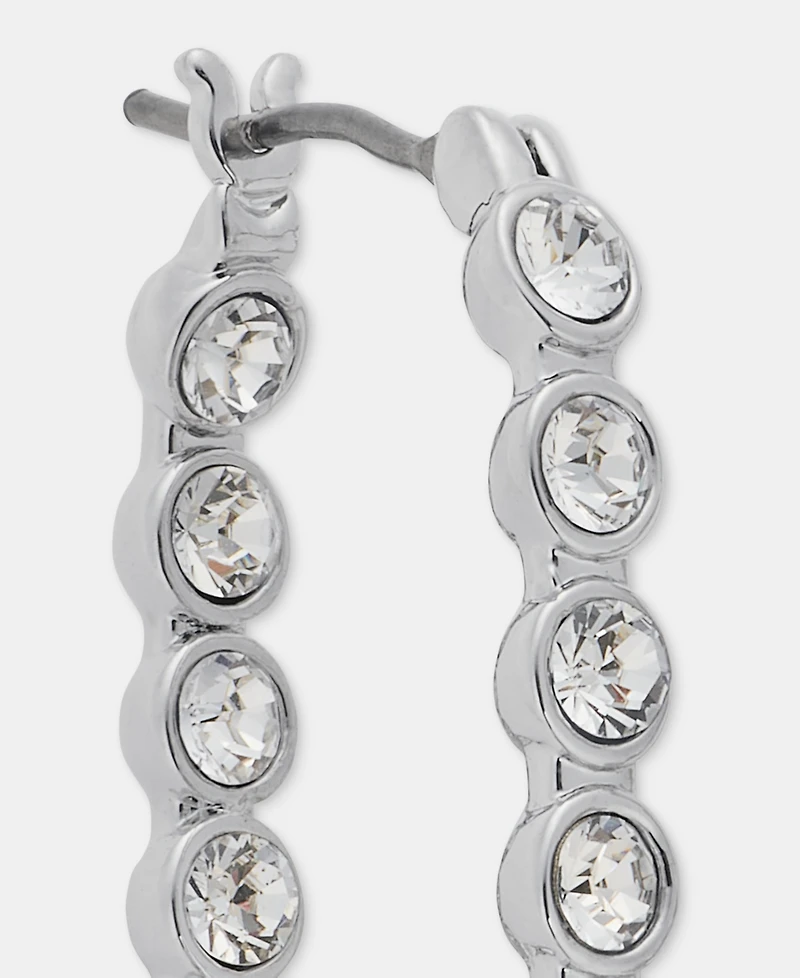 Givenchy Pave Oval Hoop Earrings