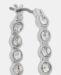 Givenchy Pave Oval Hoop Earrings