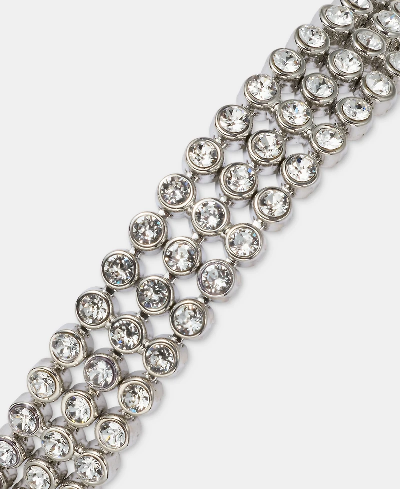 Givenchy Pave Triple Row Flex Bracelet