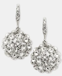 Givenchy Pave Cluster Drop Earrings