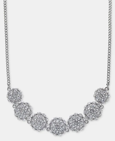 Givenchy Pave Cluster Statement Necklace, 16" + 3" extender