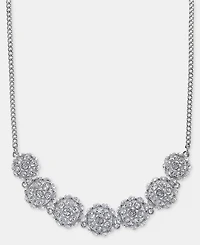 Givenchy Pave Cluster Statement Necklace, 16" + 3" extender