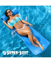 Trc Recreation Splash 1.25" Thick Foam Swimming Pool Float Mat, Bahama Blue
