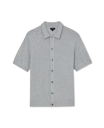Reiss Men's Phoenix Button Through Textured Shirt