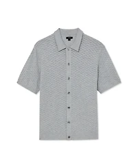 Reiss Men's Phoenix Button Through Textured Shirt