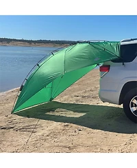 Kamp-Rite Outdoor Shade Camping Awning for Suv Sport Vehicle & Carry Bag, Green