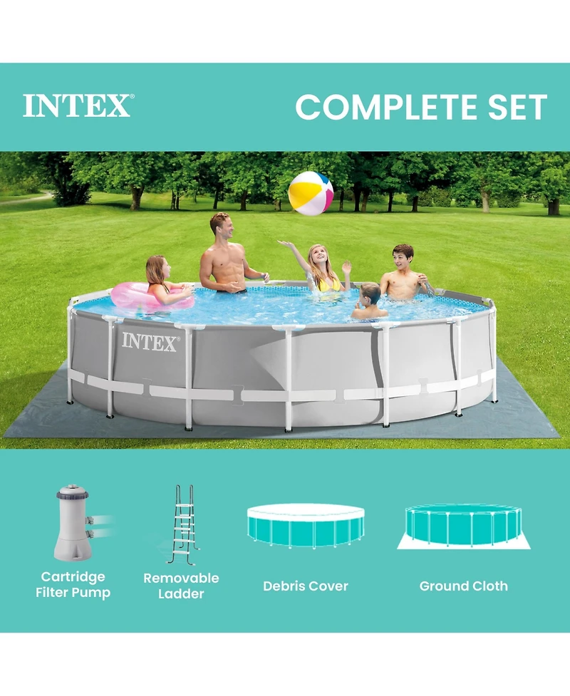 Intex 26723EH 15ft x 42in Prism Frame Above Ground Swimming Pool Set with Filter